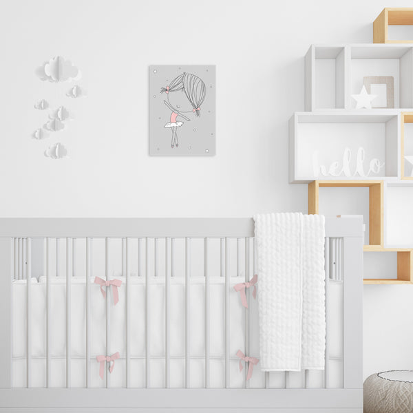 Cuadro Canvas de Bailarina de Ballet para Bebé Niña