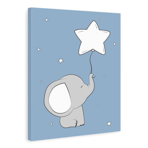 Cuadro decorativo de elefante con estrella para bebes