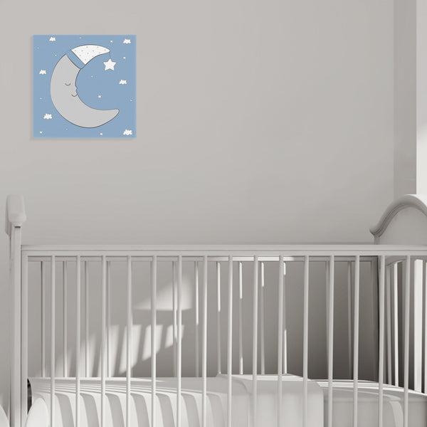 Cuadro Canvas de Luna para Bebé Niño