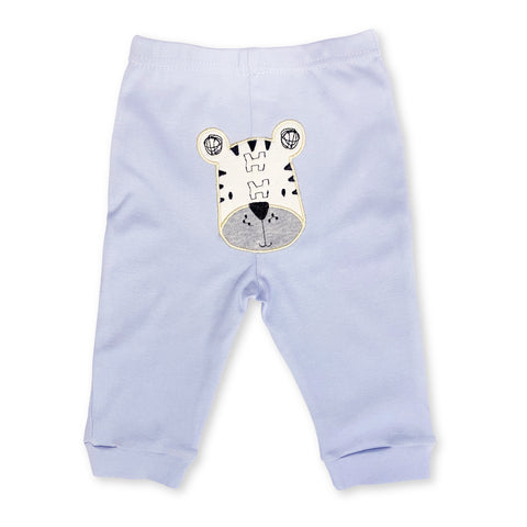 Pantalón Azul con Tigre Bordado para Bebé Niño